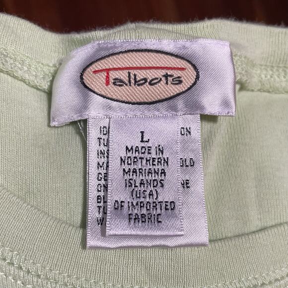 Talbots - 100% Pima Cotton Pastel Green T-shirt - Size L - Soft girl, 90s, 00s - Picture 5 of 6